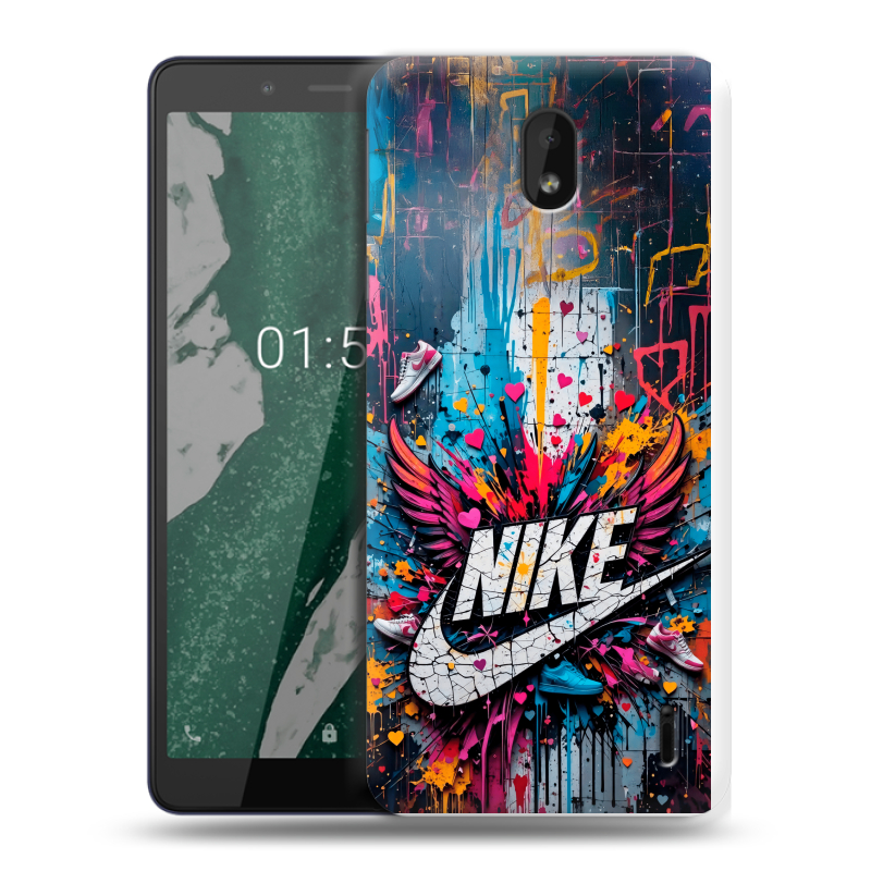 Силиконовый чехол на Nokia 1 Plus с принтом Nike Найк Силиконовый чехол на Nokia 1 Plus с принтом Nike Найк