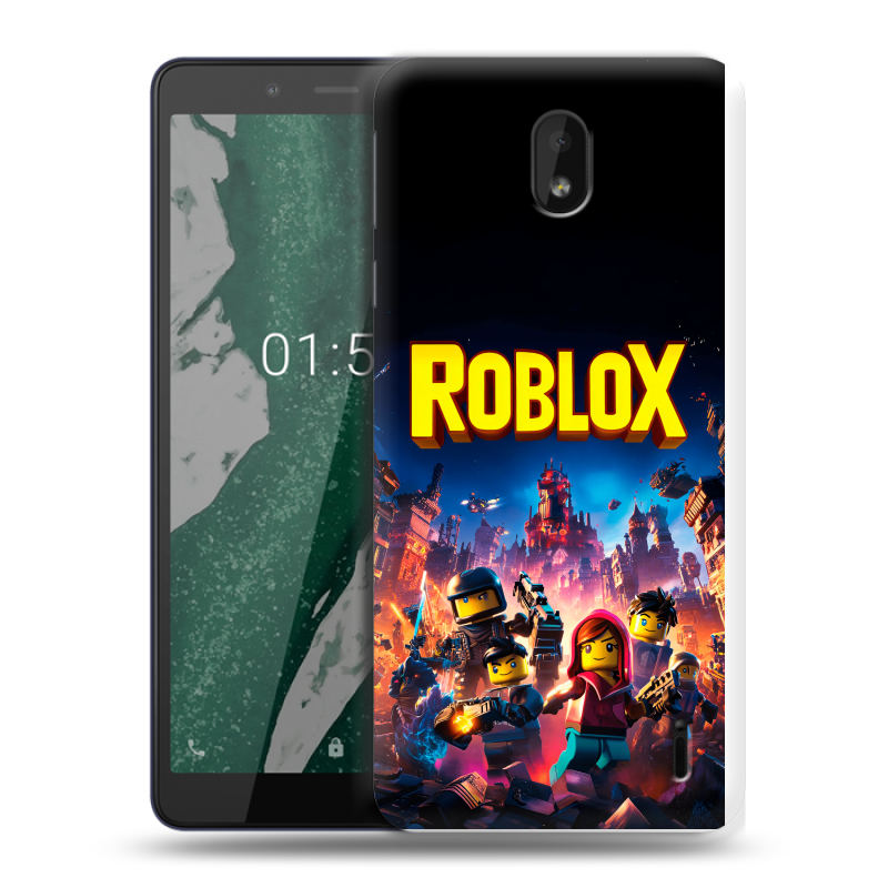 Силиконовый чехол на Nokia 1 Plus с принтом Roblox Роблокс Силиконовый чехол на Nokia 1 Plus с принтом Roblox Роблокс