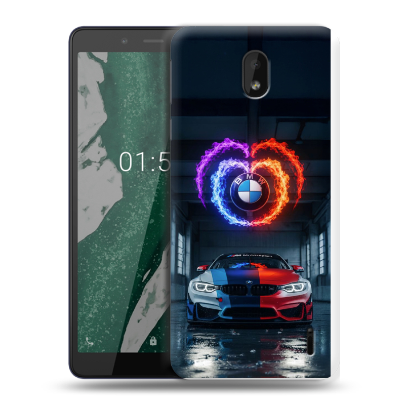 Силиконовый чехол на Nokia 1 Plus с принтом BMW БМВ Силиконовый чехол на Nokia 1 Plus с принтом BMW БМВ