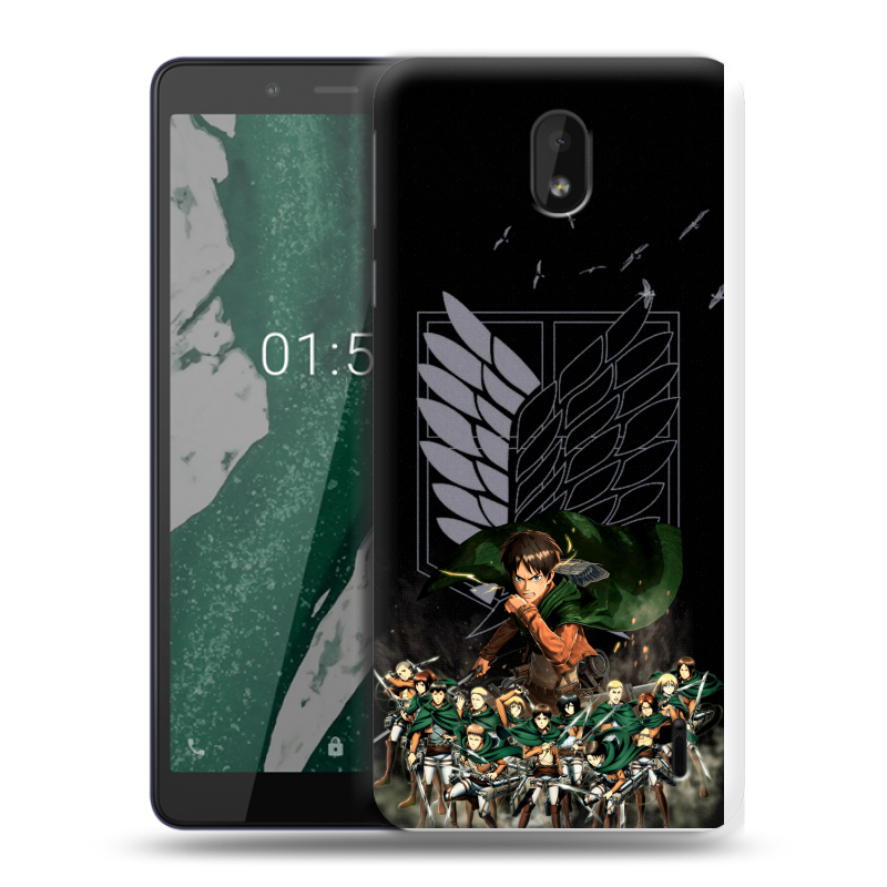 Силиконовый чехол на Nokia 1 Plus с принтом Атака титанов Силиконовый чехол на Nokia 1 Plus с принтом Атака титанов