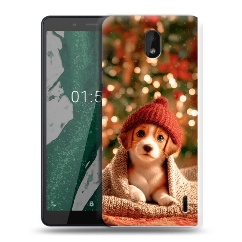 Силиконовый чехол на Nokia 1 Plus с принтом Новый год Силиконовый чехол на Nokia 1 Plus с принтом Новый год