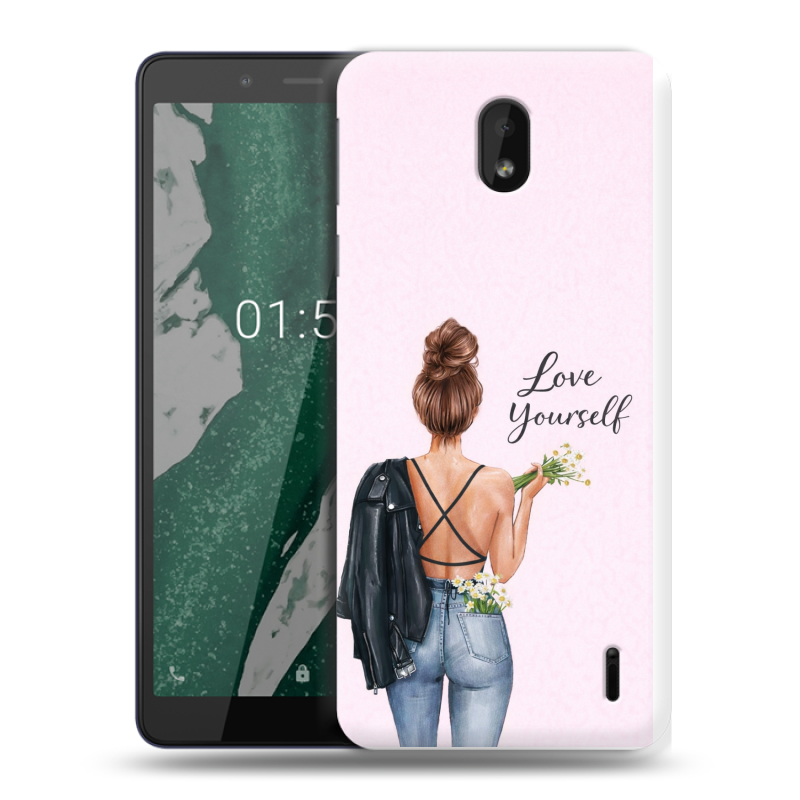 Силиконовый чехол на Nokia 1 Plus с принтом женский Силиконовый чехол на Nokia 1 Plus с принтом женский
