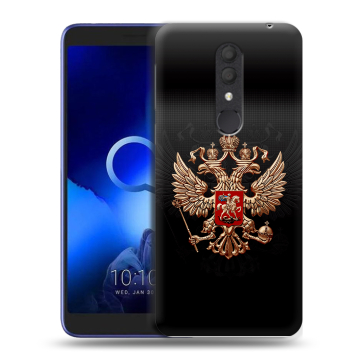 Силиконовый чехол на Alcatel 1X (2019) с принтом Герб России