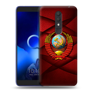 Силиконовый чехол на Alcatel 1X (2019) с принтом Герб СССР Силиконовый чехол на Alcatel 1X (2019) с принтом Герб СССР
