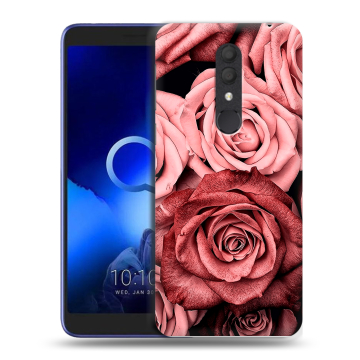 Силиконовый чехол на Alcatel 1X (2019) с принтом Цветы розы