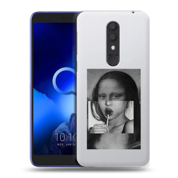 Силиконовый чехол на Alcatel 1X (2019) с принтом Мона Лиза