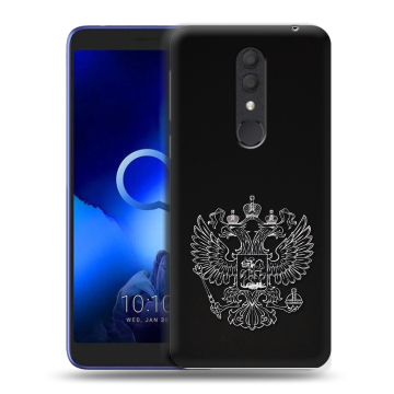 Силиконовый чехол на Alcatel 1X (2019) с принтом Герб России