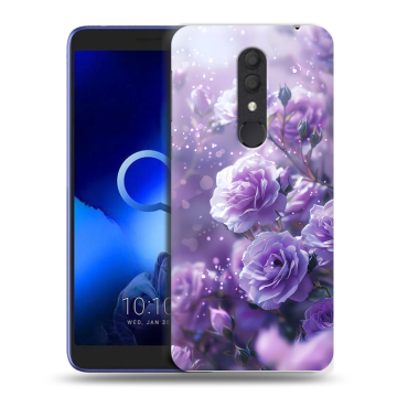 Силиконовый чехол на Alcatel 1X (2019) с принтом Розы цветы Силиконовый чехол на Alcatel 1X (2019) с принтом Розы цветы