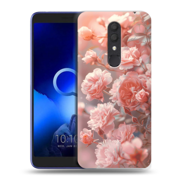 Силиконовый чехол на Alcatel 1X (2019) с принтом Розовые розы