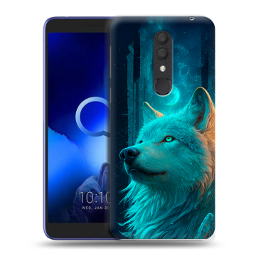 Силиконовый чехол на Alcatel 1X (2019) с принтом бабочки саккура