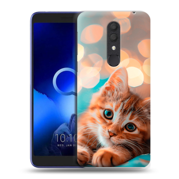 Силиконовый чехол на Alcatel 1X (2019) с принтом котик