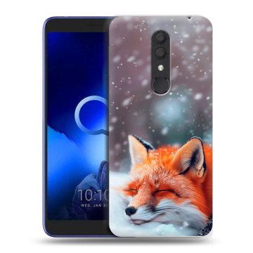 Силиконовый чехол на Alcatel 1X (2019) с принтом лиса