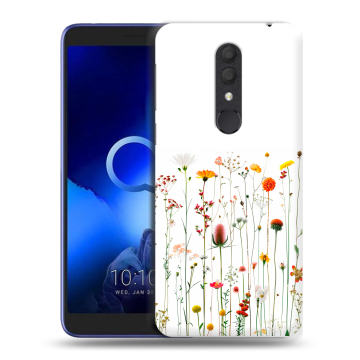Силиконовый чехол на Alcatel 1X (2019) с принтом цветы