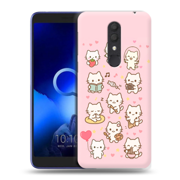 Силиконовый чехол на Alcatel 1X (2019) с принтом Hello Kitty Хелоу Кити