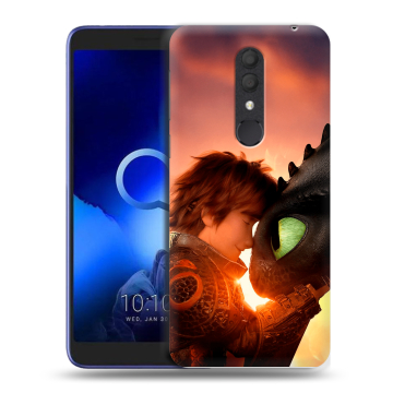 Силиконовый чехол на Alcatel 1X (2019) с принтом Как приручить дракона