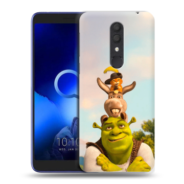 Силиконовый чехол на Alcatel 1X (2019) с принтом Шрек Shrek