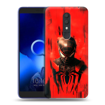 Силиконовый чехол на Alcatel 1X (2019) с принтом человек паук spiderman