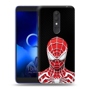 Силиконовый чехол на Alcatel 1X (2019) с принтом человек паук spiderman
