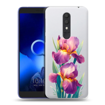 Силиконовый чехол на Alcatel 1X (2019) с принтом Цветы орхидеи