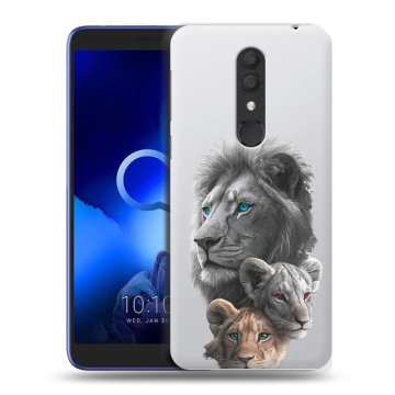 Силиконовый чехол на Alcatel 1X (2019) с принтом Львы