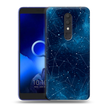 Силиконовый чехол на Alcatel 1X (2019) с принтом Космос звезды