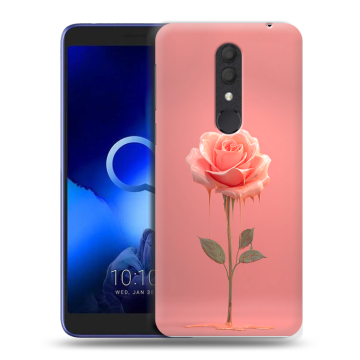 Силиконовый чехол на Alcatel 1X (2019) с принтом Розовая роза