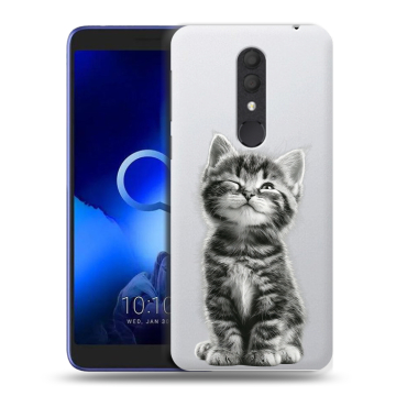 Силиконовый чехол на Alcatel 1X (2019) с принтом Котенок