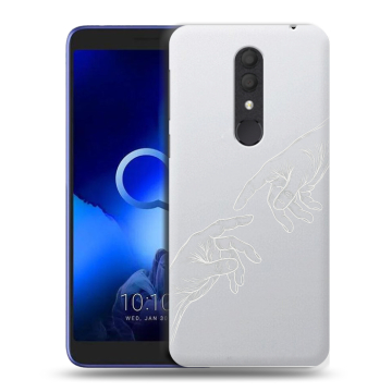Силиконовый чехол на Alcatel 1X (2019) с принтом Сотворение мира