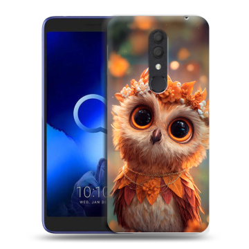 Силиконовый чехол на Alcatel 1X (2019) с принтом Милая сова