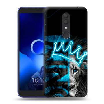 Силиконовый чехол на Alcatel 1X (2019) с принтом Король лев