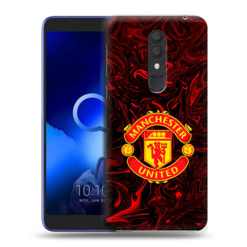 Силиконовый чехол на Alcatel 1X (2019) с принтом Manchester United