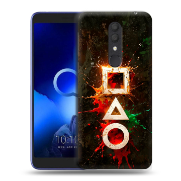 Силиконовый чехол на Alcatel 1X (2019) с принтом Squid Game Игра кальмара