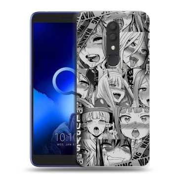 Силиконовый чехол на Alcatel 1X (2019) с принтом Ahegao Ахегао Аниме