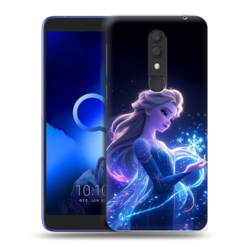 Силиконовый чехол на Alcatel 1X (2019) с принтом Холодное сердце Frozen