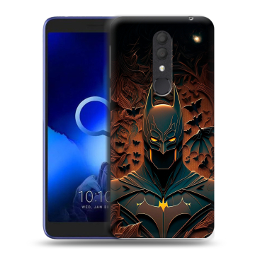 Силиконовый чехол на Alcatel 1X (2019) с принтом Batman Бэтмен