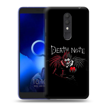 Силиконовый чехол на Alcatel 1X (2019) с принтом Death note Тетрадь смерти