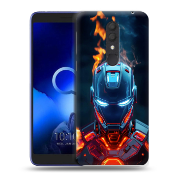 Силиконовый чехол на Alcatel 1X (2019) с принтом IronMan Железный человек