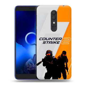 Силиконовый чехол на Alcatel 1X (2019) с принтом Counter Strike