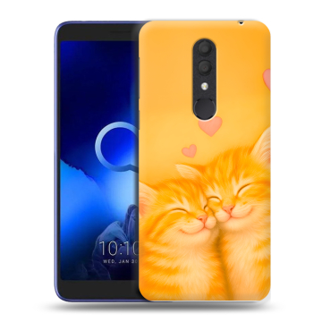 Силиконовый чехол на Alcatel 1X (2019) с принтом Милые котята