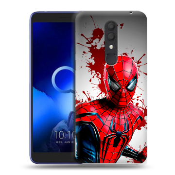 Силиконовый чехол на Alcatel 1X (2019) с принтом Spiderman Человек паук