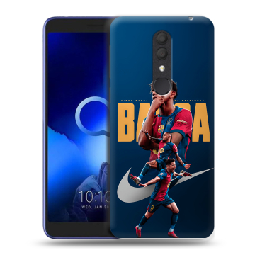 Силиконовый чехол на Alcatel 1X (2019) с принтом Барселона Barca Yamal 