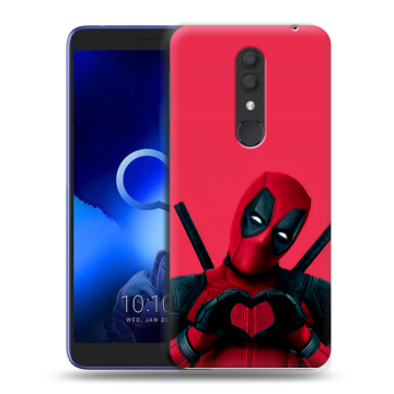 Силиконовый чехол на Alcatel 1X (2019) с принтом Дедпул Deadpool