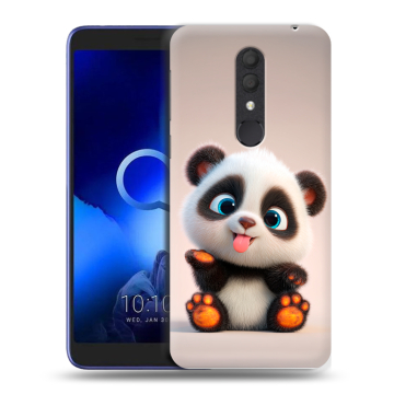 Силиконовый чехол на Alcatel 1X (2019) с принтом милая панда
