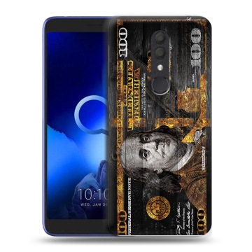 Силиконовый чехол на Alcatel 1X (2019) с принтом Доллар деньги