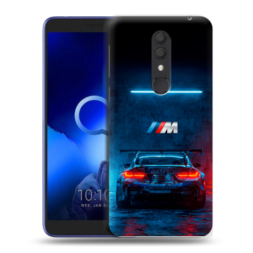 Силиконовый чехол на Alcatel 1X (2019) с принтом BMW БМВ