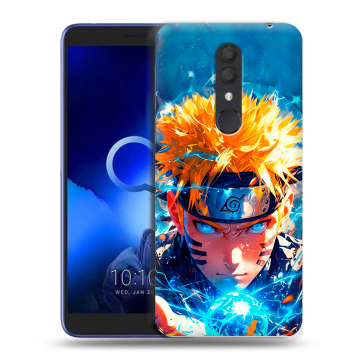Силиконовый чехол на Alcatel 1X (2019) с принтом Аниме Наруто Naruto