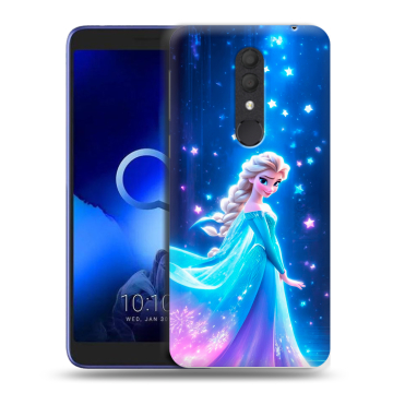 Силиконовый чехол на Alcatel 1X (2019) с принтом Холодное сердце Frozen