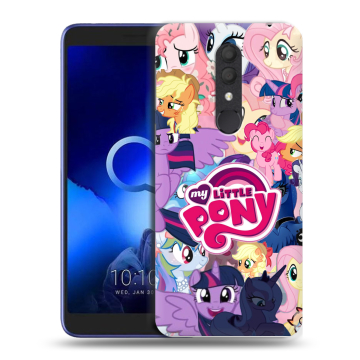 Силиконовый чехол на Alcatel 1X (2019) с принтом My little pony Дружба чудо