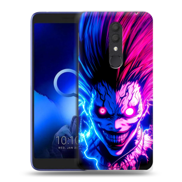 Силиконовый чехол на Alcatel 1X (2019) с принтом Death note Тетрадь смерти