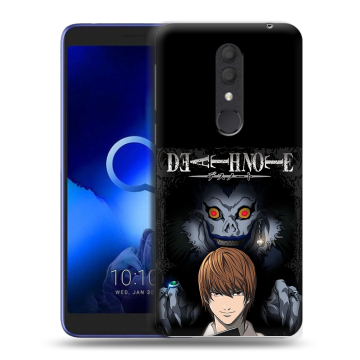 Силиконовый чехол на Alcatel 1X (2019) с принтом Death note Тетрадь смерти